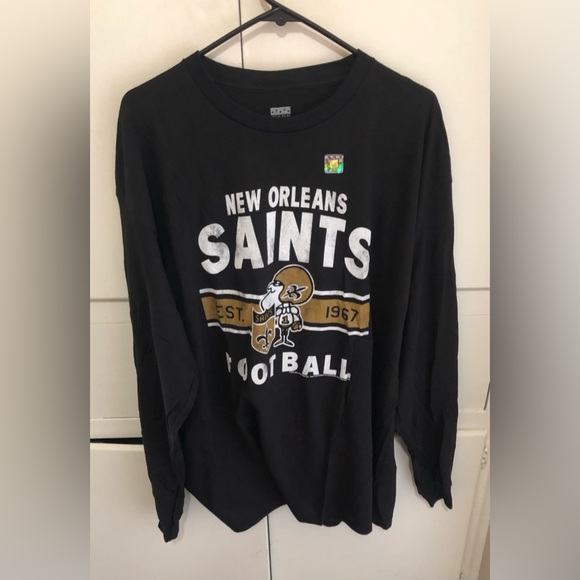 New Orleans Saints Black Long Sleeve Shirt size mens 2XL - Picture 1 of 4